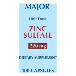 [MJR-20555004000] Mineral Supplement Zinc Sulfate 220 mg Strength Capsule 100 Per Box