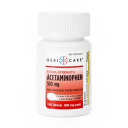 [GER-201-01-GCP] Pain Relief Geri-Care® 500 mg Strength Acetaminophen Tablet 100 per Bottle