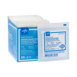 [MDL-NON21420] USP Type VII Gauze Sponge Cotton 8-Ply 2 X 2 Inch Square Sterile