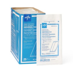 [MDL-NON21450] Abdominal Pad Nonwoven Cellulose 5 X 9 Inch Rectangle Sterile