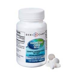 [MCK-634-12-GCP] Mineral Supplement Geri-Care Magnesium Oxide 400 mg Strength Tablet 120 per Bottle