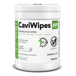 [MET-16-1100] CaviWipes™ HP Surface Disinfectant Cleaner Peroxide Based Manual Pull Wipe 160 Count Canister Scented NonSterile