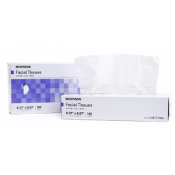 [MCK-165-FT100] McKesson Facial Tissue White 8.37 X 8.07 Inch 100 Count