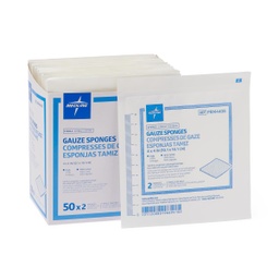 [MDL-PRM4408] Gauze Sponge Medline Cotton 8-Ply 4 X 4 Inch Square Sterile