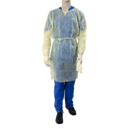 [DYX-2141] Isolation Gown, Fluid Resistant, Yellow, Full Back, 50/cs