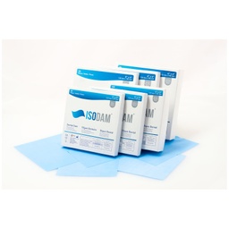 [FDR-ISO01800520] Isodam, Non-Latex 5&quot; x 5&quot; Blue, Medium (0.18mm-0.23mm thickness),  20 pieces/bx