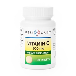 [GER-841-01-GCP] Vitamin C Supplement Geri-Care® Ascorbic Acid 500 mg Strength Tablet 100 per Bottle