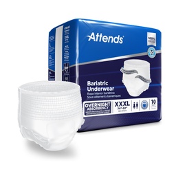 [AHP-AU60] Unisex Adult Absorbent Underwear Attends® Bariatric Pull On with Tear Away Seams 3X-Large Disposable Heavy Absorbency