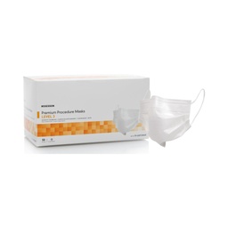 [MCK-73-GCFCXSSF] Procedure Mask McKesson Pleated Earloops One Size Fits Most White NonSterile ASTM Level 3 Adult