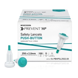 [MCK-16-PBHPSL25G2.0X] Safety Lancet McKesson Prevent® HP 25 Gauge Retractable Push Button Activation Finger