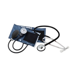 [MCK-775-660-11ANMM] Aneroid Sphygmomanometer Combo Kit For Nurses and Students Adult Size Nylon Cuff 21 Inch Stethoscope Tube Nurse Style Stethoscope