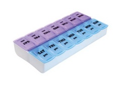 [APE-70059B] Pill Organizer Weekly Twice-A-Day Standard Size 7 Day 2 Dose