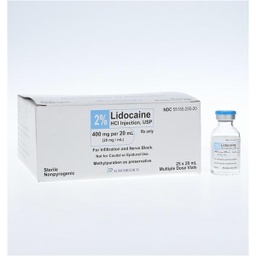[ARP-55150025520] Lidocaine HCl 2%, 20 mg / mL Injection 20 mL