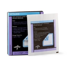 [MDL-MSC6444EP] Super Absorbent Dressing Optilock Polymer 4 X 4 Inch Sterile