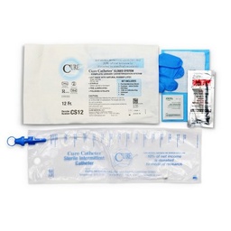 [CON-CS12] Intermittent Catheter Kit Cure Catheter™ Closed System / Straight Tip 12 Fr. Without Balloon