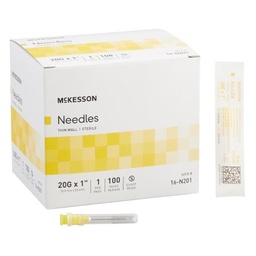 [MCK-16-N201] Hypodermic Needle McKesson Without Safety 20 Gauge 1 Inch Length
