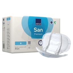 [ABN-1000021308] Incontinence Liner Abena® San Premium 11.8 X 24.8 Inch Moderate Absorbency Fluff / Polymer Core Size 6