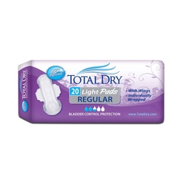 [SPC-SP1560] Bladder Control Pad TotalDry™ 11 Inch Length Moderate Absorbency Polymer Core Regular Adult Female Disposable