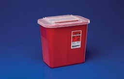 [CAR-31143699] Sharps Container Sharps-A-Gator™ 6-1/4 H X 7 D X 10-1/2 W Inch 1 Gallon Red Base / Translucent Lid Horizontal Entry Sliding Lid