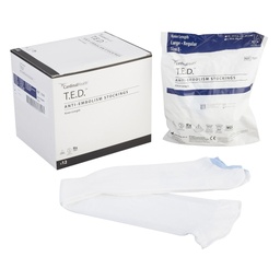 [CAR-7203-] Anti-embolism Stocking T.E.D.™ Knee High Large / Regular White Inspection Toe