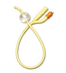 [MDL-DYND11218] Foley Catheter Medline 2-Way Coude Tip 10 cc Balloon 18 Fr. Elastomer Coated Silicone