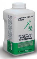 [WCM-SMS2400] Sharps Container Isolyser® SMS® WasteWise Translucent Base 10-1/2 H X 5-1/4 W X 5 D Inch Vertical Entry 0.79 Gallon