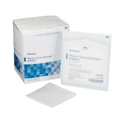 [MCK-16-4248] Gauze Sponge McKesson Cotton 8-Ply 4 X 4 Inch Square Sterile