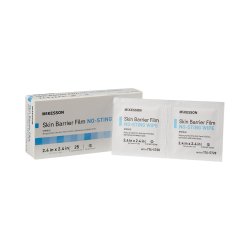 [MCK-176-5728] Skin Barrier Wipe McKesson No Sting 75 to 100% Strength Hexamethyldisiloxane Individual Packet Sterile