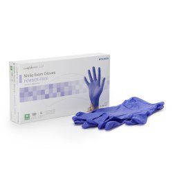 [MCK-14-6N34EC] Exam Glove McKesson Confiderm® 3.0 Medium NonSterile Nitrile Standard Cuff Length Textured Fingertips Blue Not Chemo Approved