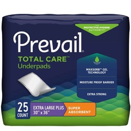 [FIQ-UP-425] Underpad Prevail® Total Care™ 30 X 36 Inch Disposable Polymer Heavy Absorbency