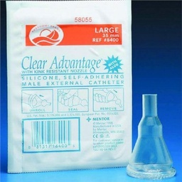 [COL-6500] Male External Catheter Clear Advantage® Self-Adhesive Strip Silicone X-Large