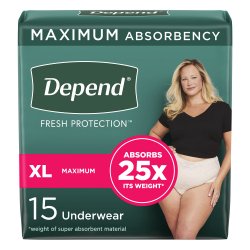 [KIM-43586] Female Adult Absorbent Underwear Depend® FIT-FLEX® Pull On with Tear Away Seams X-Large Disposable Heavy Absorbency