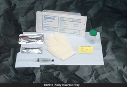 [BAR-802010] Foley Insertion Tray, PVI Swabs &amp; 10cc Syringe, Peel-Top, 20/cs