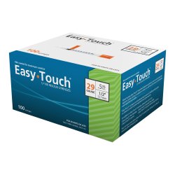 [MHC-829555] Standard Insulin Syringe with Needle EasyTouch™ 0.5 mL 1/2 Inch 29 Gauge NonSafety Thin Wall