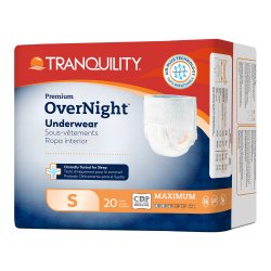 [PBE-2114] Absorbent Underwear Tranquility® Premium OverNight™ Pull On with Tear Away Seams Adult Small Unisex Disposable Heavy Absorbency