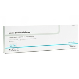 [DEM-11414] Island Dressing DermaRite® Bordered Gauze 4 X 14 Inch Rectangle Sterile