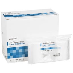 [MCK-4578] Reclosable Bag McKesson 3 X 5 Inch Polyethylene Clear Zipper Closure