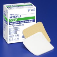 [CAR-55548] Foam Dressing Kendall™ 4 X 8 Inch Rectangle Non-Adhesive without Border Sterile