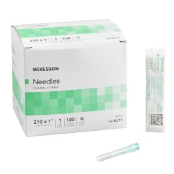 [MCK-16-N211] Hypodermic Needle McKesson Without Safety 21 Gauge 1 Inch Length