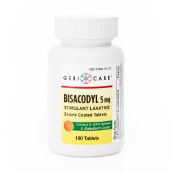 [MCK-441-01-GCP] Laxative Geri-Care® Tablet 100 per Bottle 5 mg Strength Bisacodyl USP