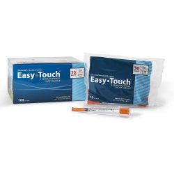 [MHC-830165] Standard Insulin Syringe with Needle EasyTouch™ 1 mL 5/16 Inch 30 Gauge NonSafety Thin Wall