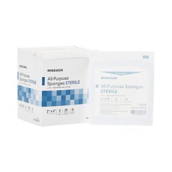 [MCK-16-602318] Nonwoven Sponge McKesson Cotton 4-Ply 2 X 2 Inch Square Sterile