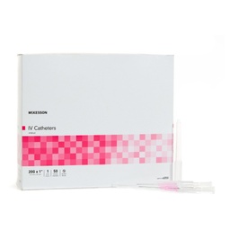 [MCK-6050] Peripheral IV Catheter McKesson 20 Gauge 1 Inch ETFE Straight Hub Non Blood Control Non-Safety