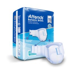 [AHP-DD50] Incontinence Brief Attends® Bariatric Adult 2X-Large Unisex Disposable Heavy Absorbency