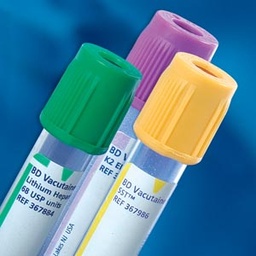 [BEC-367856] BD Vacutainer® Venous Blood Collection Tube Whole Blood Tube K2 EDTA Additive 13 X 75 mm 3 mL Lavender BD Hemogard™ Closure Plastic Tube