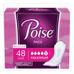 [KIM-47199] Bladder Control Pad Poise® 12.9 Inch Length Heavy Absorbency Absorb-Loc® Core One Size Fits Most Adult Female Disposable