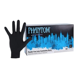 [HCH-PHM916] Exam Glove Black Dragon® Large NonSterile Latex Standard Cuff Length Fully Textured Black Not Rated