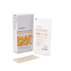 [MCK-3004] Skin Closure Strip McKesson 1/2 X 4 Inch Nonwoven Material Flexible Strip Tan