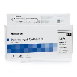 [MCK-16-F612] Urethral Catheter McKesson Straight Tip Uncoated PVC 12 Fr. 6 Inch