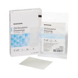 [MCK-61-77042] Oil Emulsion Impregnated Dressing McKesson 3 X 8 Inch Acetate Gauze USP White Petrolatum / Mineral Oil Sterile